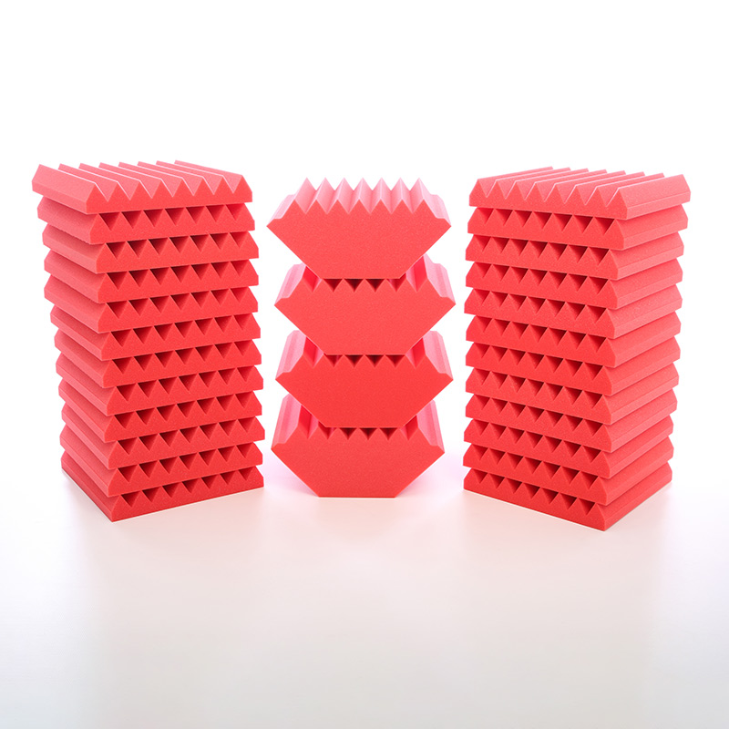 Red Acoustic Foam Room Kits Acoustic Tiles & Bass Traps