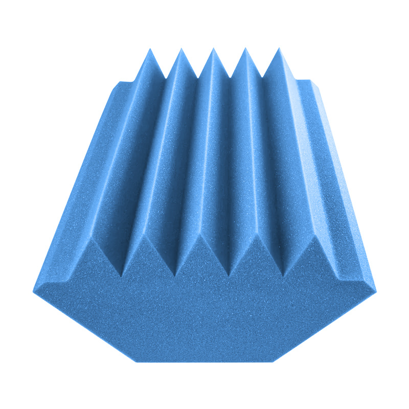 SoundFix Blue Wedge Acoustic Foam Bass Traps Large 2 Pack